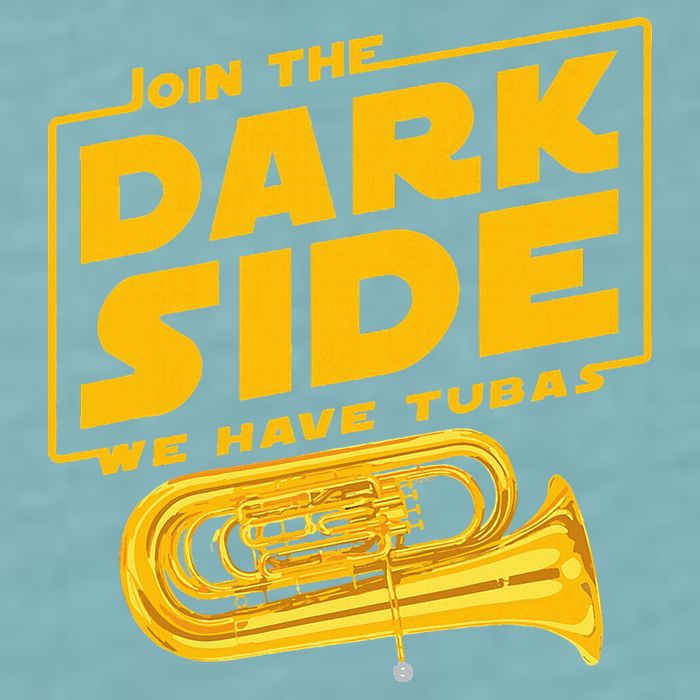 Join The Dark Side Tuba Player Sueded Cloud Jersey T-Shirt