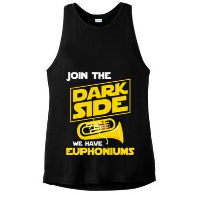 Join The Dark Side We Have Euphoniums Euphoniumist Brass Ladies PosiCharge Tri-Blend Wicking Tank