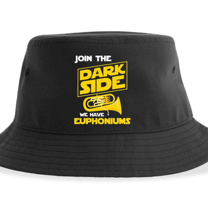 Join The Dark Side We Have Euphoniums Euphoniumist Brass Sustainable Bucket Hat