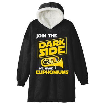 Join The Dark Side We Have Euphoniums Euphoniumist Brass Hooded Wearable Blanket