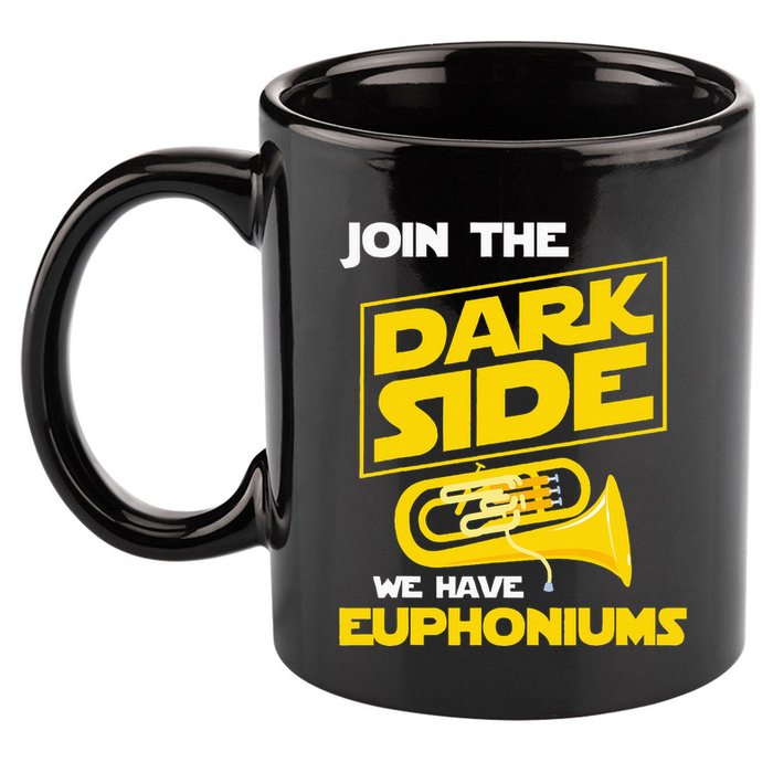 Join The Dark Side We Have Euphoniums Euphoniumist Brass 11oz C Handle Ceramic Mug
