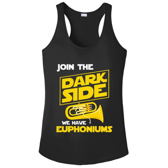 Join The Dark Side We Have Euphoniums Euphoniumist Brass Ladies PosiCharge Competitor Racerback Tank
