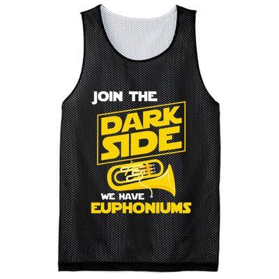Join The Dark Side We Have Euphoniums Euphoniumist Brass Mesh Reversible Basketball Jersey Tank