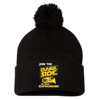 Join The Dark Side We Have Euphoniums Euphoniumist Brass Pom Pom 12in Knit Beanie