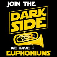 Join The Dark Side We Have Euphoniums Euphoniumist Brass Baby Bodysuit