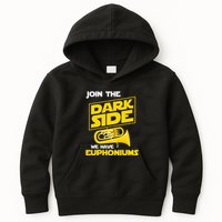 Join The Dark Side We Have Euphoniums Euphoniumist Brass Kids Hoodie