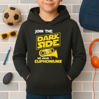 Join The Dark Side We Have Euphoniums Euphoniumist Brass Kids Hoodie