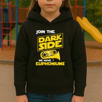 Join The Dark Side We Have Euphoniums Euphoniumist Brass Kids Hoodie