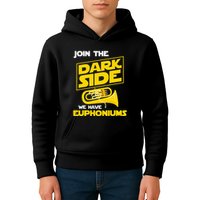 Join The Dark Side We Have Euphoniums Euphoniumist Brass Kids Hoodie