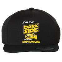 Join The Dark Side We Have Euphoniums Euphoniumist Brass Wool Snapback Cap