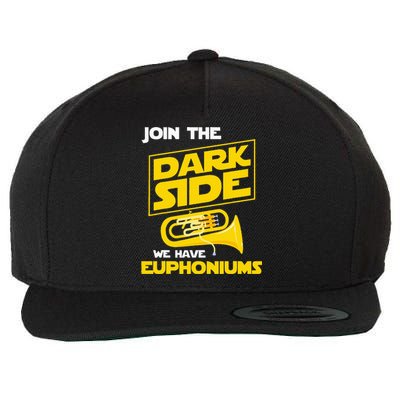 Join The Dark Side We Have Euphoniums Euphoniumist Brass Wool Snapback Cap