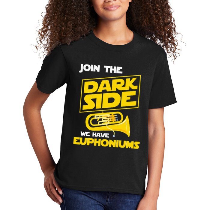 Join The Dark Side We Have Euphoniums Euphoniumist Brass Kids T-Shirt