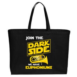 Join The Dark Side We Have Euphoniums Euphoniumist Brass Cotton Canvas Jumbo Tote