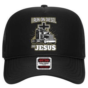 Jesus Truck Driver Christian Trucker High Crown Mesh Back Trucker Hat