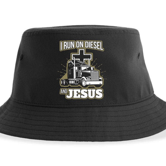 Jesus Truck Driver Christian Trucker Sustainable Bucket Hat