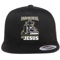 Jesus Truck Driver Christian Trucker Flat Bill Trucker Hat