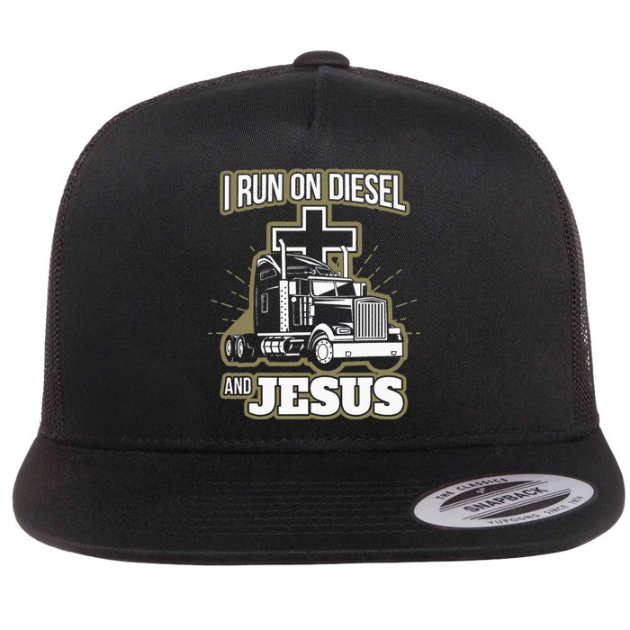 Jesus Truck Driver Christian Trucker Flat Bill Trucker Hat