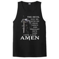 Jesus The Devil Saw Me With My Head Down PosiCharge Competitor Tank