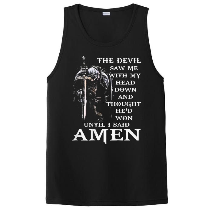 Jesus The Devil Saw Me With My Head Down PosiCharge Competitor Tank