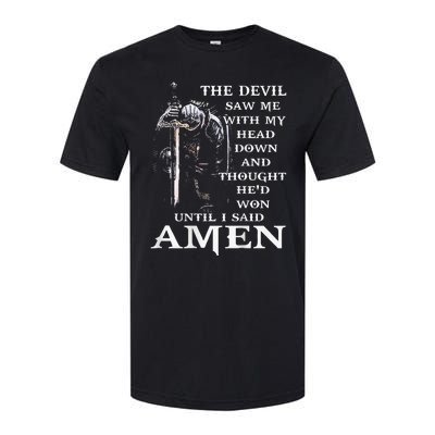 Jesus The Devil Saw Me With My Head Down Softstyle CVC T-Shirt