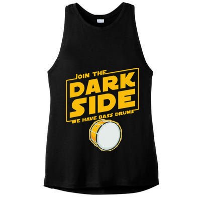 Join The Dark Side Bass Drum Player Ladies PosiCharge Tri-Blend Wicking Tank