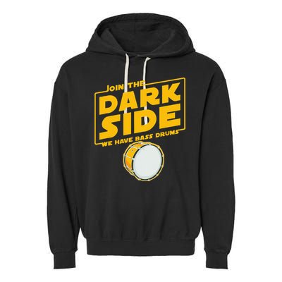 Join The Dark Side Bass Drum Player Garment-Dyed Fleece Hoodie