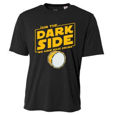 Join The Dark Side Bass Drum Player Cooling Performance Crew T-Shirt