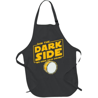 Join The Dark Side Bass Drum Player Full-Length Apron With Pockets