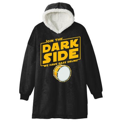Join The Dark Side Bass Drum Player Hooded Wearable Blanket