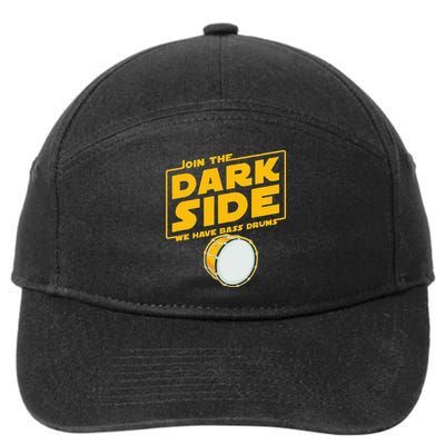 Join The Dark Side Bass Drum Player 7-Panel Snapback Hat