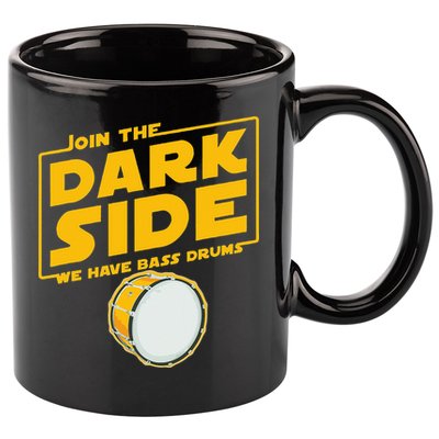 Join The Dark Side Bass Drum Player 11oz C Handle Ceramic Mug