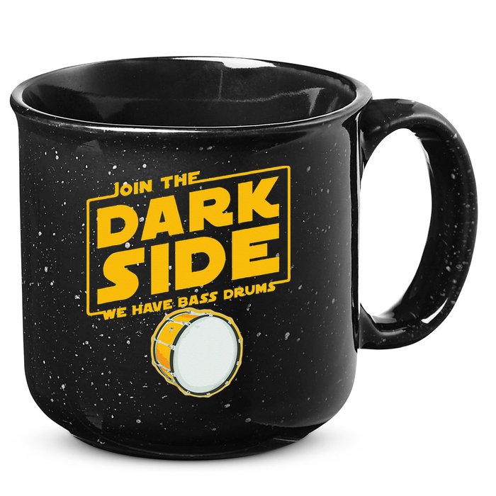 Join The Dark Side Bass Drum Player 15oz Campfire Ceramic Mug
