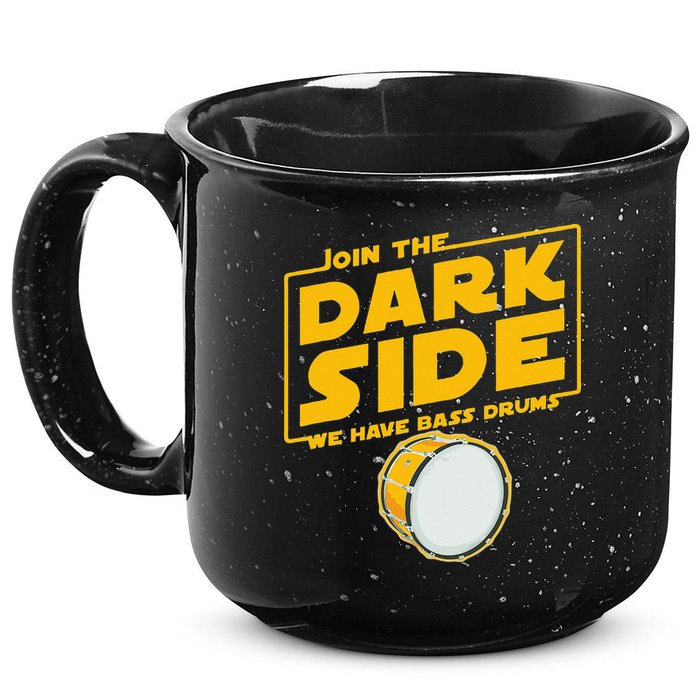 Join The Dark Side Bass Drum Player 15oz Campfire Ceramic Mug