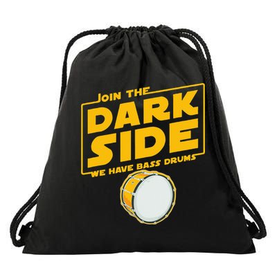 Join The Dark Side Bass Drum Player Drawstring Bag
