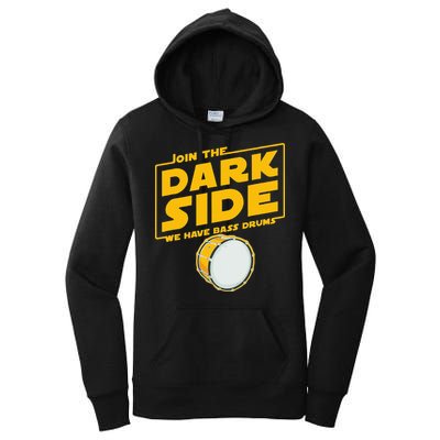Join The Dark Side Bass Drum Player Women's Pullover Hoodie