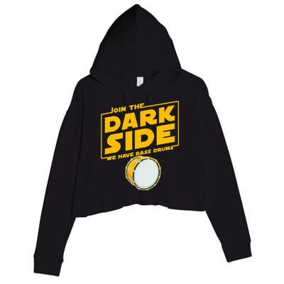 Join The Dark Side Bass Drum Player Crop Fleece Hoodie