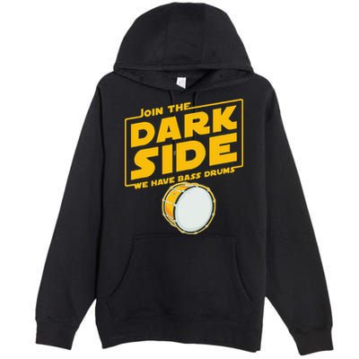 Join The Dark Side Bass Drum Player Premium Pullover Hoodie
