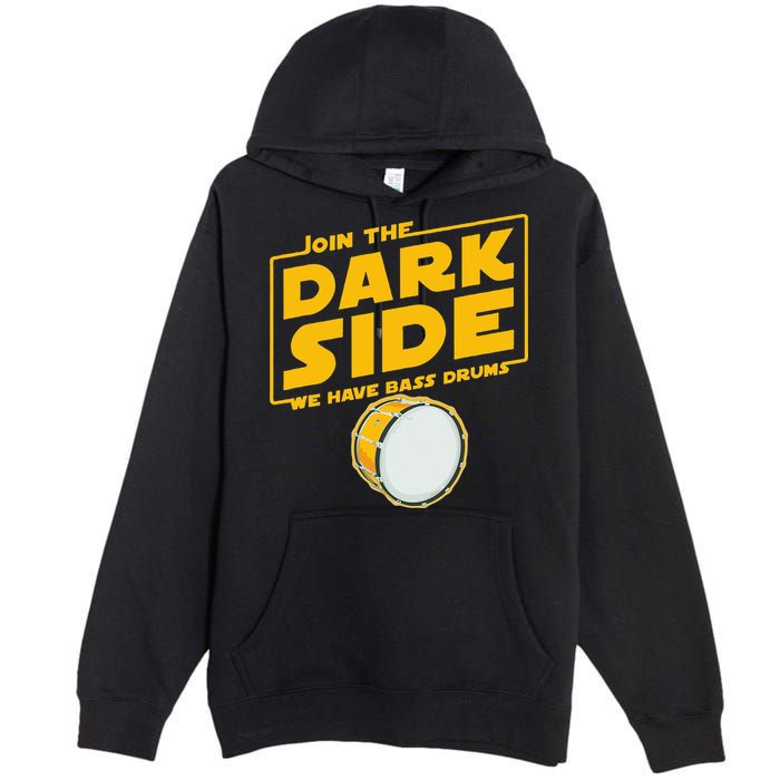 Join The Dark Side Bass Drum Player Premium Pullover Hoodie
