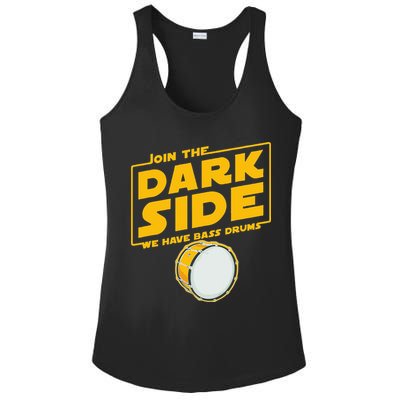 Join The Dark Side Bass Drum Player Ladies PosiCharge Competitor Racerback Tank