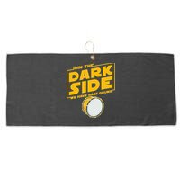 Join The Dark Side Bass Drum Player Large Microfiber Waffle Golf Towel