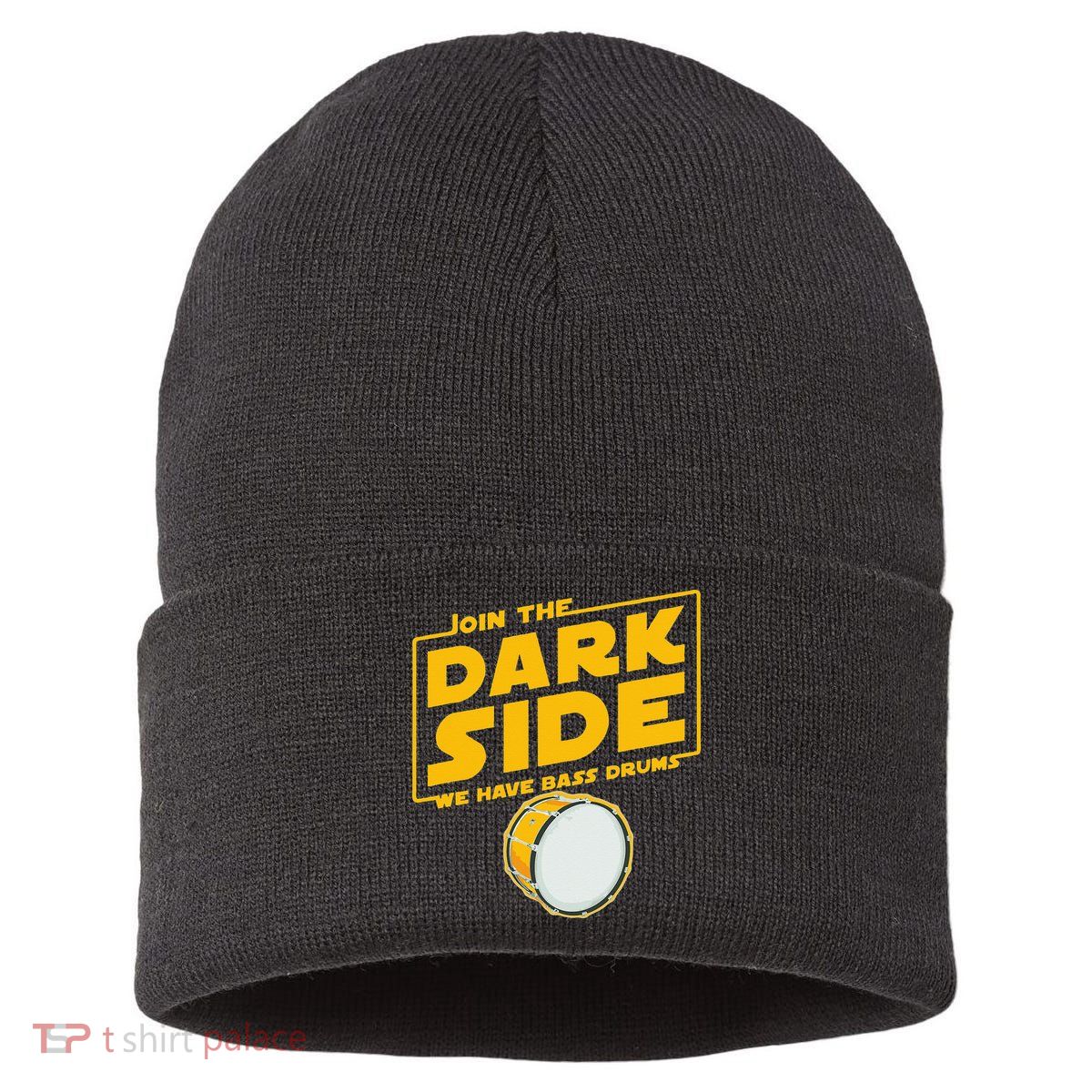 Join The Dark Side Bass Drum Player Sustainable Knit Beanie