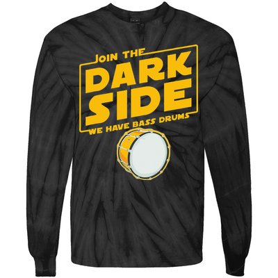 Join The Dark Side Bass Drum Player Tie-Dye Long Sleeve Shirt