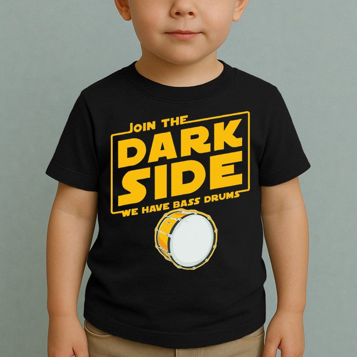 Join The Dark Side Bass Drum Player Toddler T-Shirt