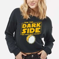 Join The Dark Side Bass Drum Player Cropped Pullover Crew