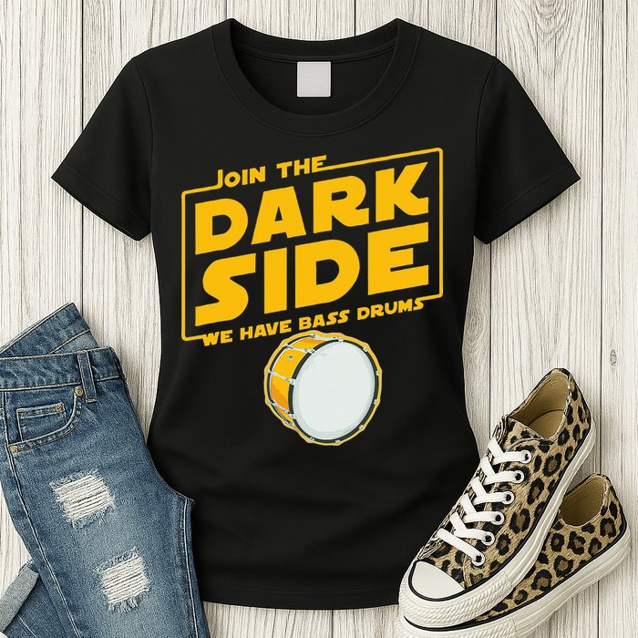 Join The Dark Side Bass Drum Player Womens T-Shirt