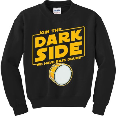 Join The Dark Side Bass Drum Player Kids Sweatshirt