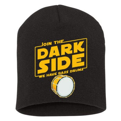 Join The Dark Side Bass Drum Player Short Acrylic Beanie
