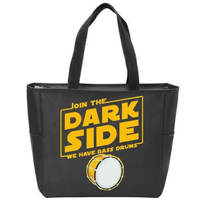 Join The Dark Side Bass Drum Player Zip Tote Bag