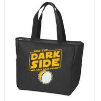 Join The Dark Side Bass Drum Player Zip Tote Bag