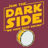 Join The Dark Side Bass Drum Player 16oz Travel Tumbler